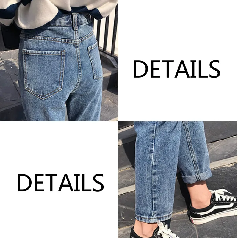 

Women Jeans Straight Vintage Loose Trousers Womens Washed All-match Simple High Waist Classic Casual Fashion Streetwear Chic New
