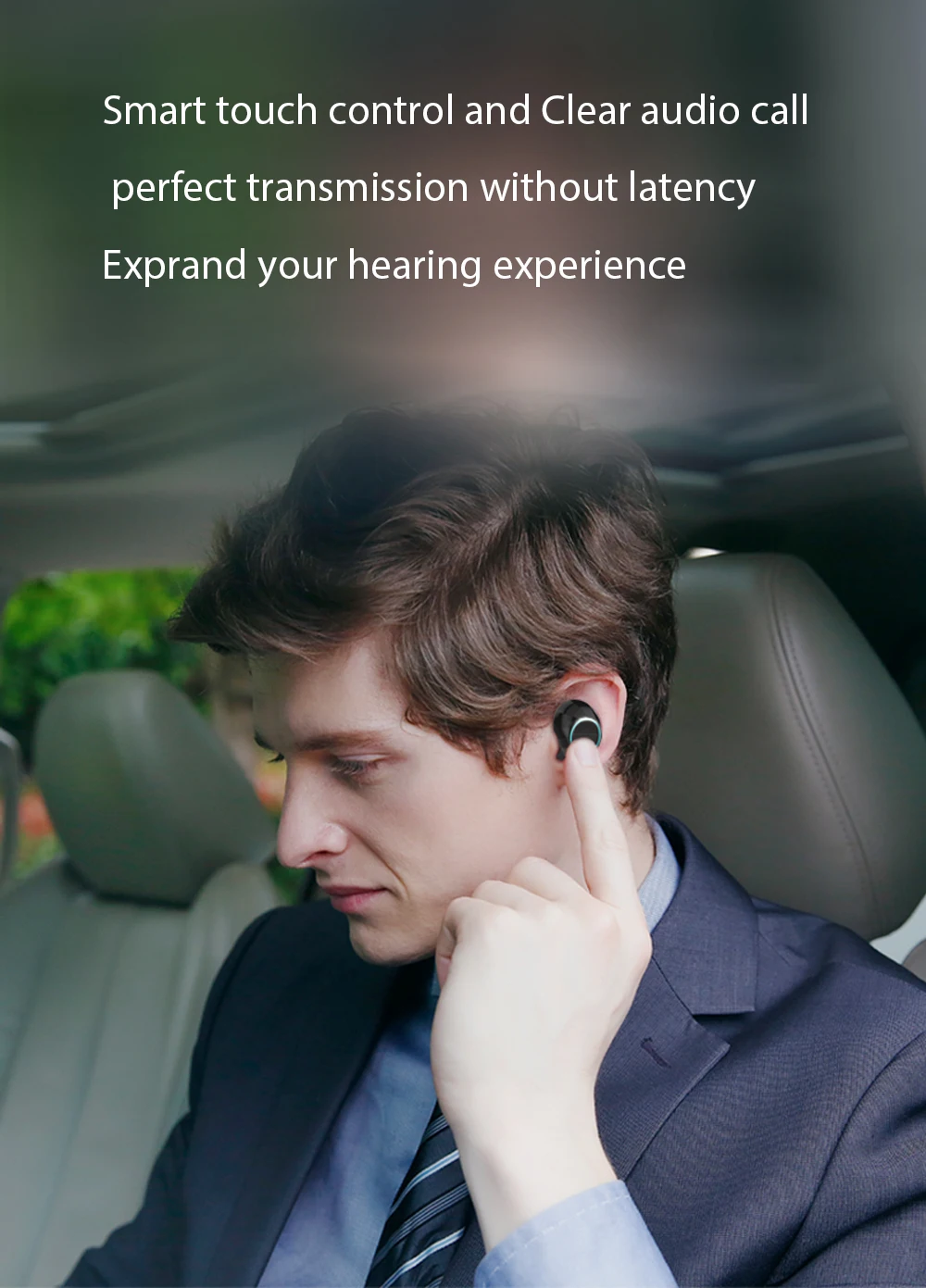 Наушники Riilm TWS Bluetooth, беспроводные стерео наушники-вкладыши и внешний аккумулятор с микрофоном для звонков с громкой связью