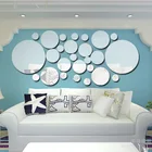 Акриловые зеркальные настенные 3D наклейки для гостиной, ванной комнаты, декоративные 3D настенные наклейки для спальни, 26 шт.32 шт., акриловые настенные наклейки