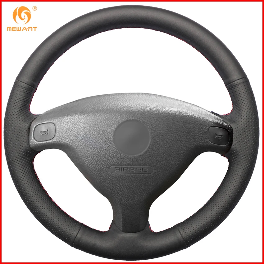 MEWANT черный чехол рулевого колеса автомобиля из натуральной кожи для Buick Sail Opel Astra G