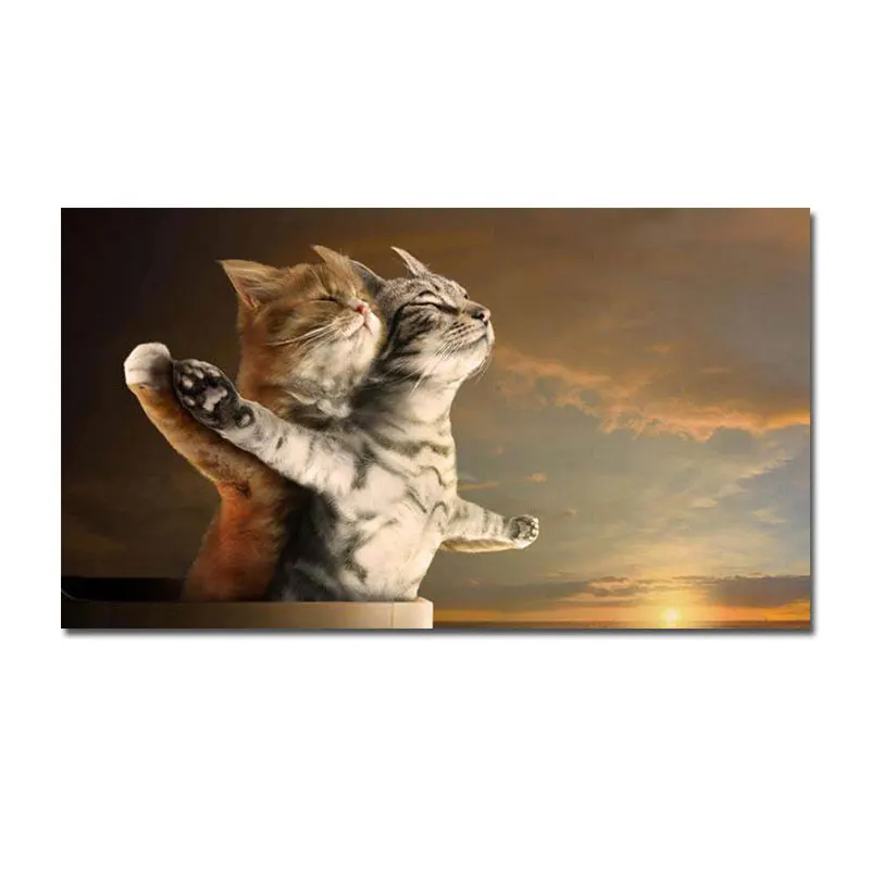 Минималистичные постеры с кошками QIPINGART