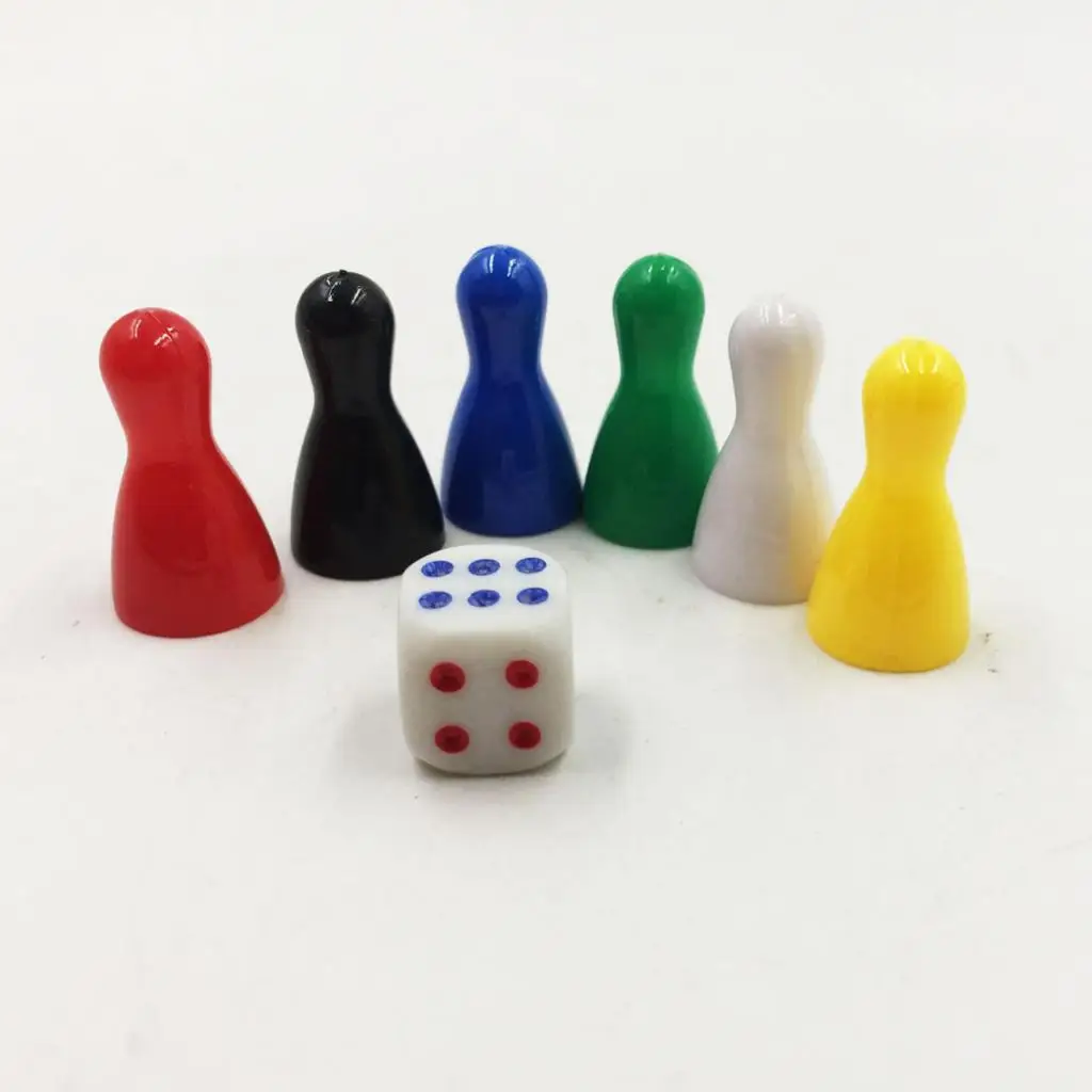 18x красочные шахматы пластиковые кубики игральные кости карточные игры подарок
