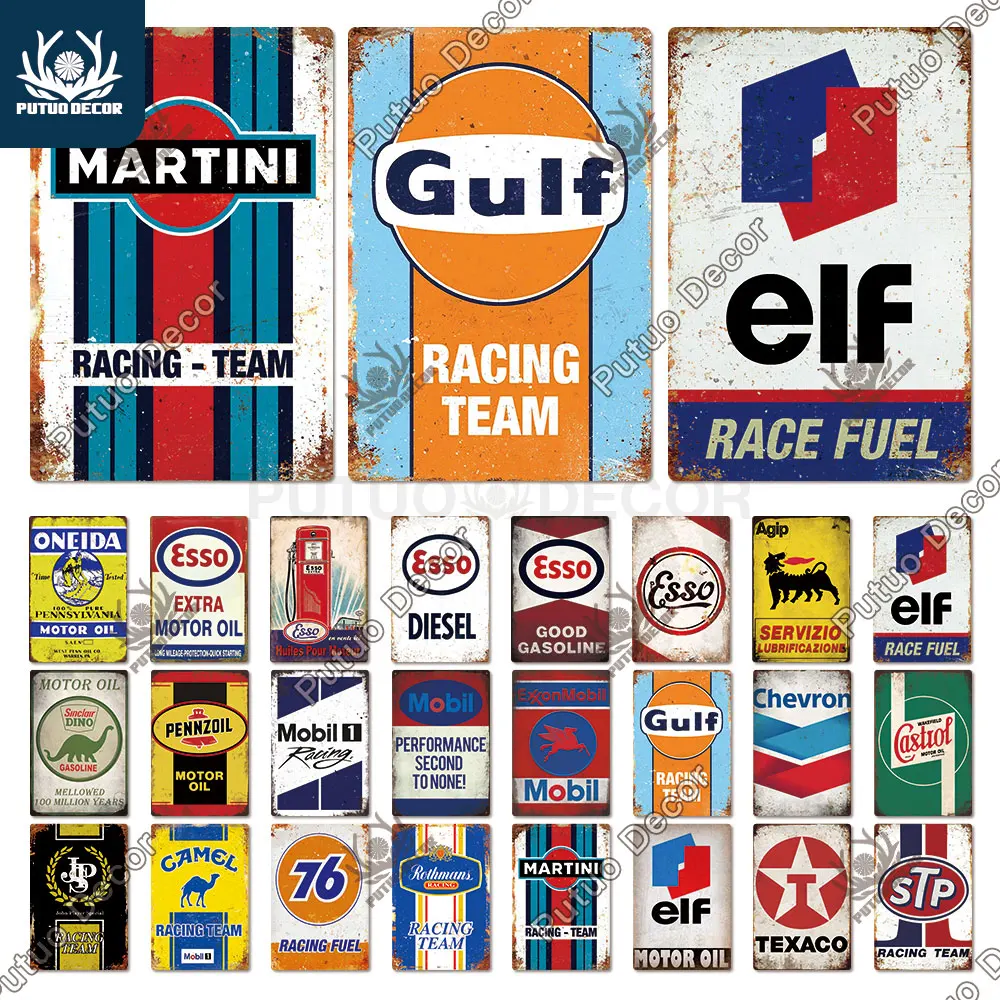 Putuo Декор газовое масло гараж винтажные металлические знаки жестяной знак Ретро