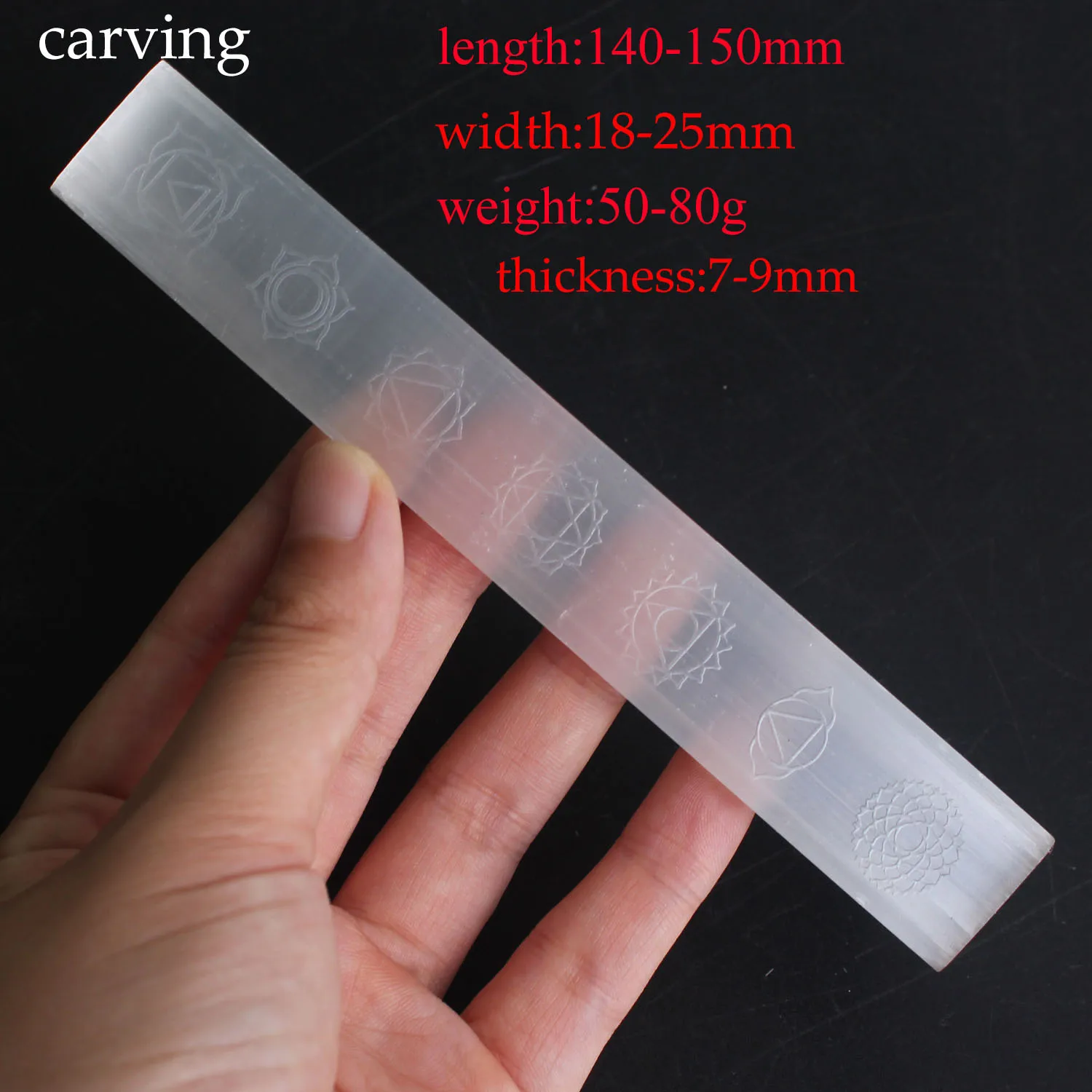 7 Chakras Runes stones Selenite Wand Yoga balance Polished Gypsum Copper Metal Sticker Reiki Healing Crystal Stone Home Decor | Дом и сад