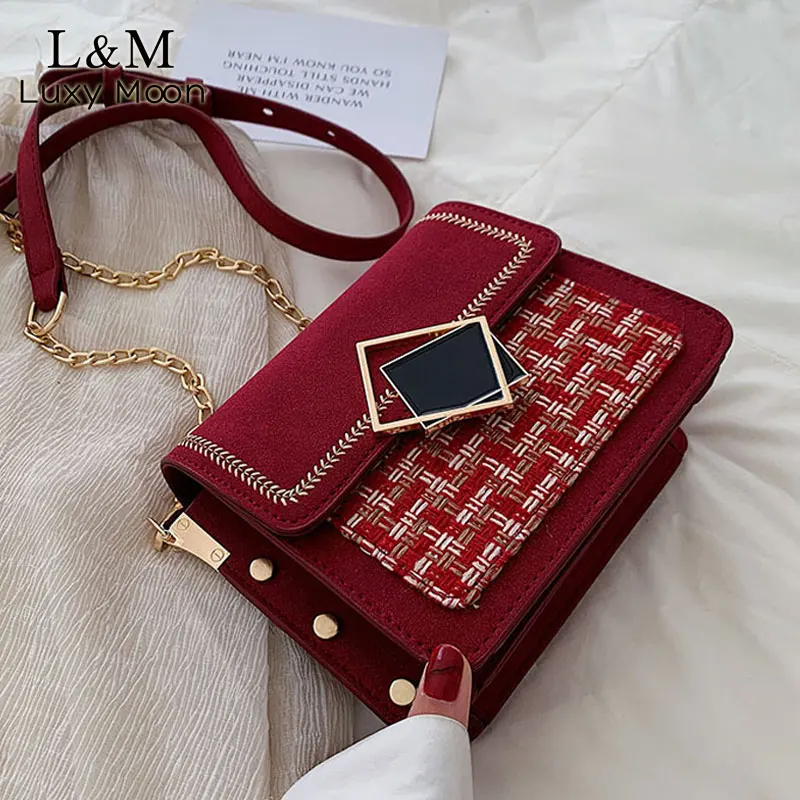 Сумки через плечо из замши для женщин сумка мессенджер на с плетеными вставками