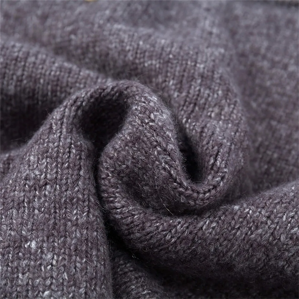 Женский Повседневный свитер Толстый Пуловер с круглым вырезом и длинными