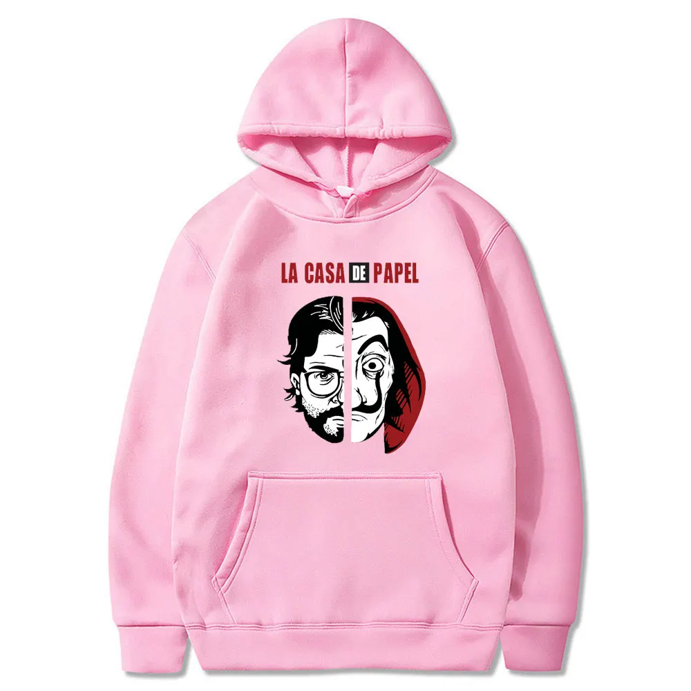 

La Casa De Papel Hoodies Men Funny Money Heist Hooded House of Paper Harajuku Cool Bella Ciao Sweatshirt Male Streetwear