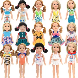 Новинка, осенняя одежда для плавания, школьная форма, модная повседневная, размер 14,5 дюйма, Wellie Wisher  Nancys  32-34 см Paola Reina, русские игрушки