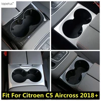 carbon fiber gear shift stall water cup holder panel frame cover trim for citroen c5 aircross 2018 2022 interior accessories