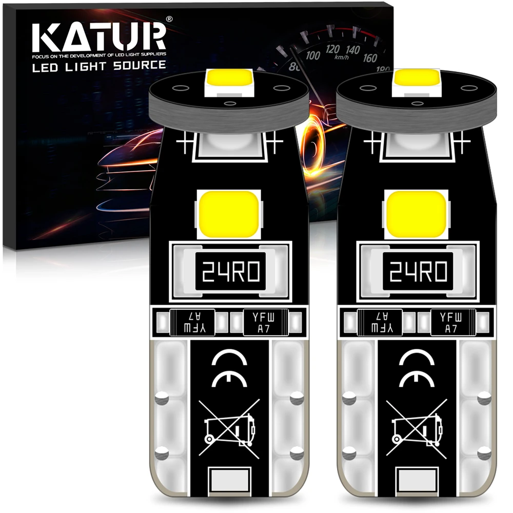 Katur 2 шт. T10 W5W 168 194 Светодиодные Автомобильные лампы супер яркие 12 В светодиодные