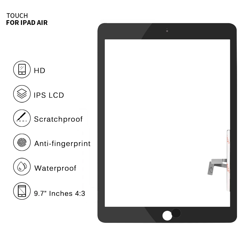 Экран для iPad 5 Touch iPad5 Air 1 Air1 A1474 A1475 A1476 дигитайзер экран сенсорная стеклянная
