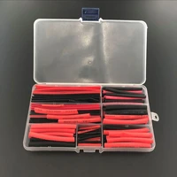 1set150pcs 7 28m black and red 21 assortment heat shrink tubing tube car cable sleeving wrap wire kit