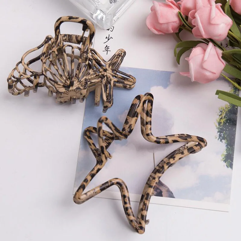 

2020 Alloy Leopard Print Crab Claw Clip Fashion Women Hairpin Girl Hair Accessories Headwear Hair Crab