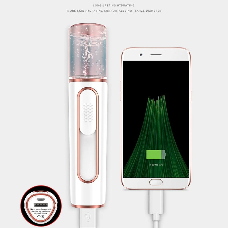 2000 мАч портативный увлажнитель воздуха двойной порт нано для лица