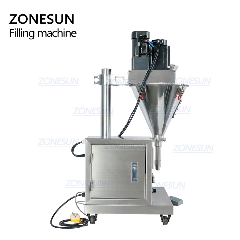 

ZONESUN Electric Semi-Automatic Powder Filling Machine Fine Dry Bleaching Detergent Dosing Powder Dispenser Chili powder