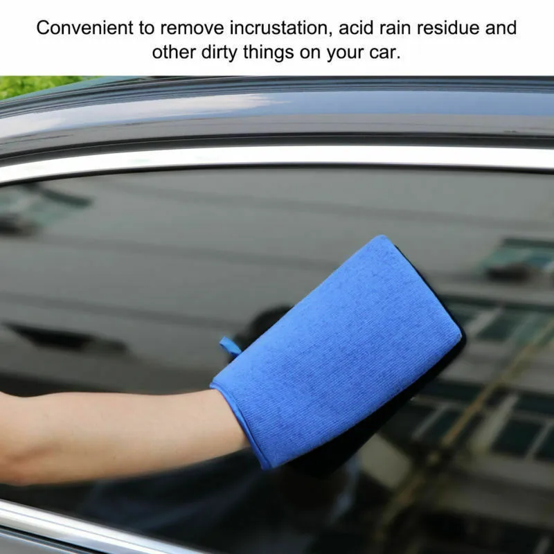 

Clay Car Wash Gloves Detailing Hand Glove Mitt Alternative Blue Brand New