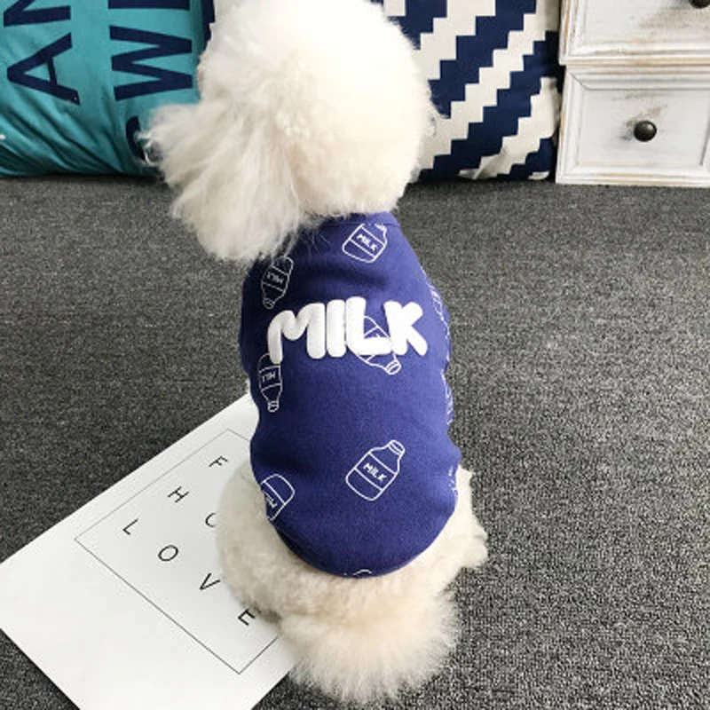 Одежда для домашних животных на весну и лето с трехмерным принтом собак кошек