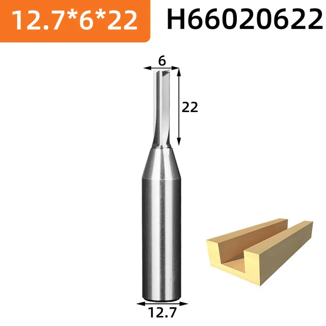 

HUHAO 1/2 "хвостовик 3-зубая фреза TCT прямые фрезы обрезные концевые фрезы для МДФ фанеры ДСП слот дрель
