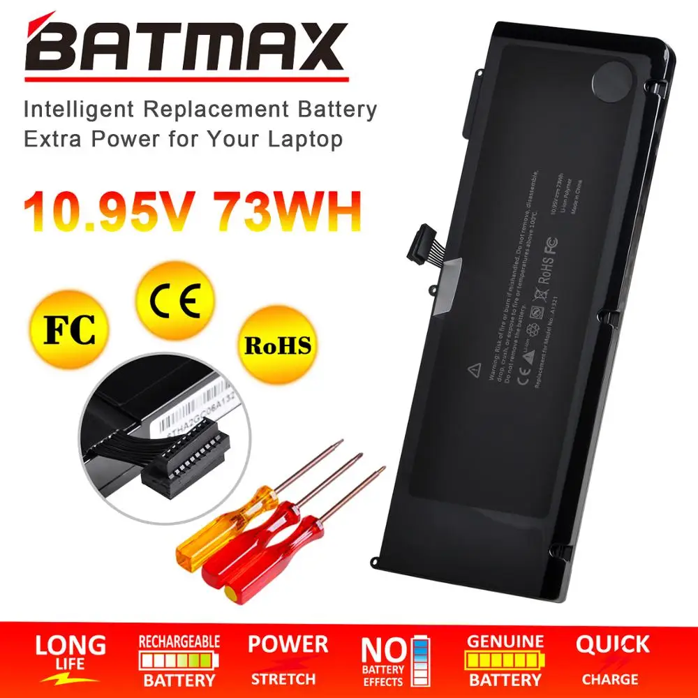 Новый 10 95 V 73Wh A1321 Аккумулятор для ноутбука MacBook Pro 15 дюймов A1286 (только версии 2009 2010)