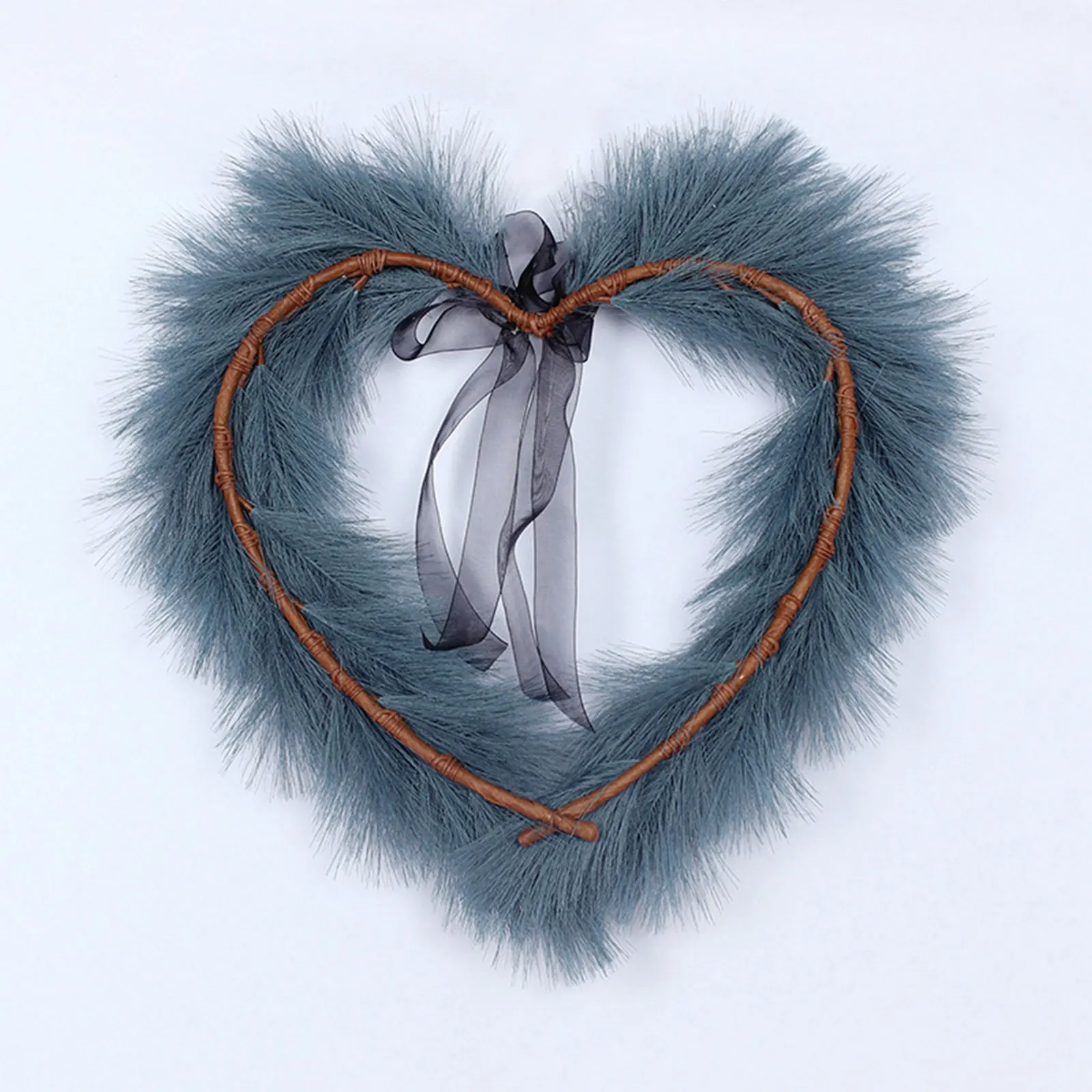 

Wedding Home Decoration Pampas Garland Nordic Ins Plastic Model Dacron Bean Paste Pure White Light Purple Round Dark Blue Wreath