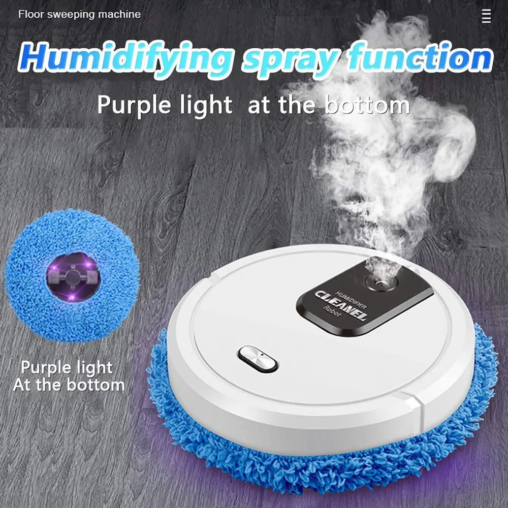 

3 in 1 Intelligent Sweeping Robot Vacuum Cleaner Rechargeable Mopping Vacuum Cleaners Humidifying Spray Household Robot Cleaners