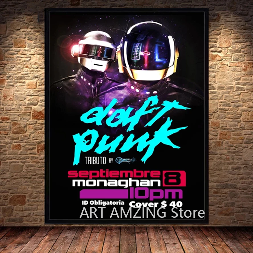 Альбом с изображением французской группы Daft в стиле панк музыкальные звезды