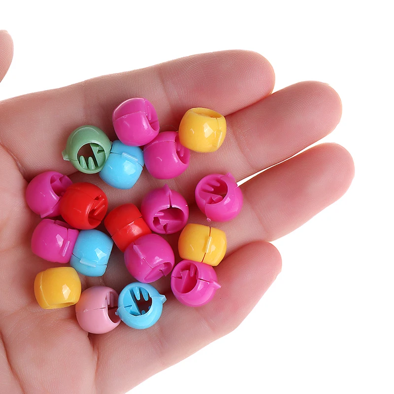Mini pinzas en forma de garra para el pelo para mujer y ni&ntilde;a, tocados bonitos de cuentas de colores, dulces, 100 Uds.-3