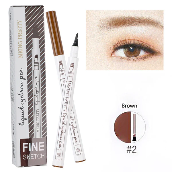 

Eyebrow Tattoo Pen Fine Sketch 4 Fork Liquid Eyebrow Pen Waterproof Smudge-proof Eye Brow Pencil M88