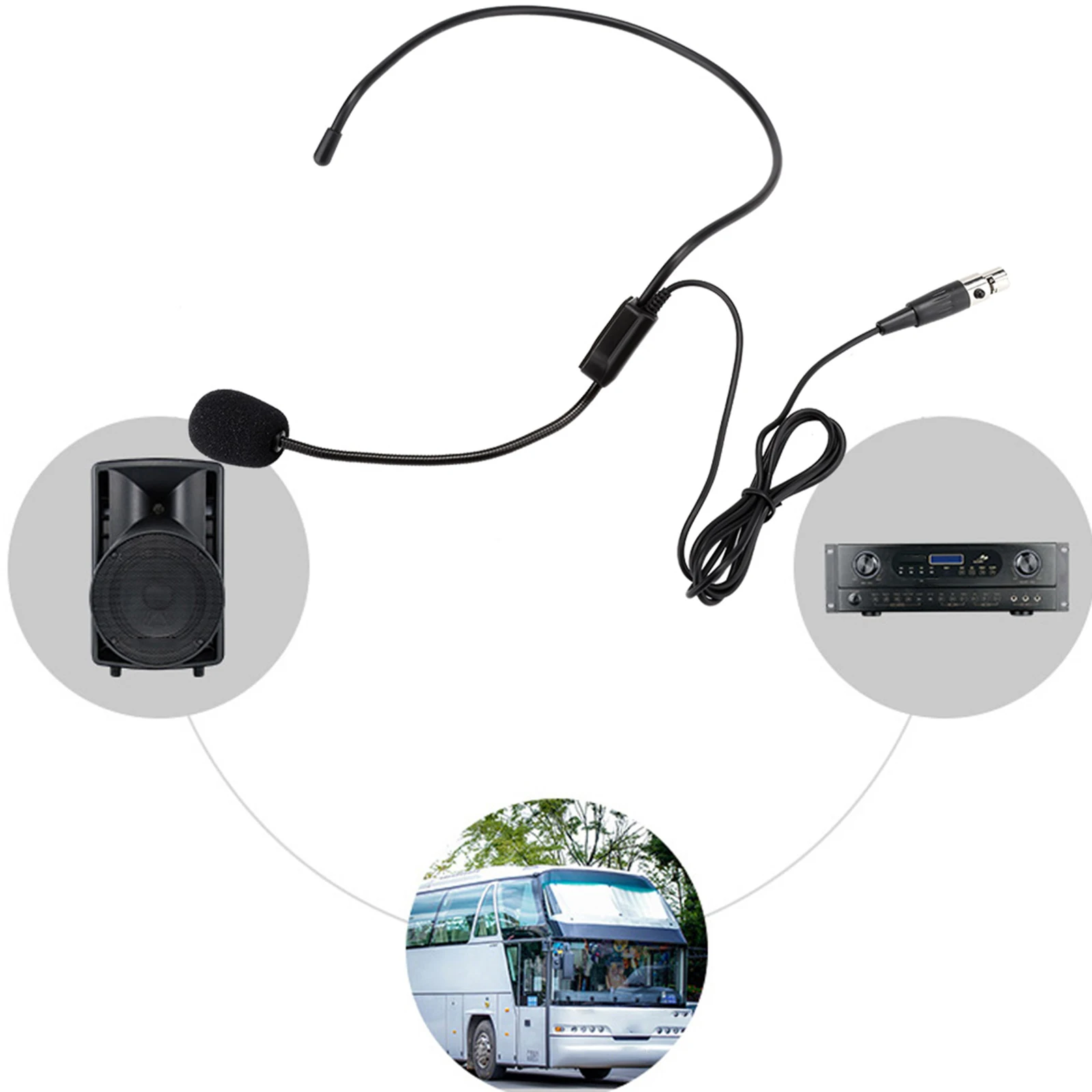 4-контактный разъем для микрофона Mini XLR гарнитура с заушным крючком головная