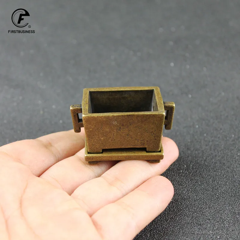 Ретро Медный для благовоний конфорки винтажная портативная латунная кадильница