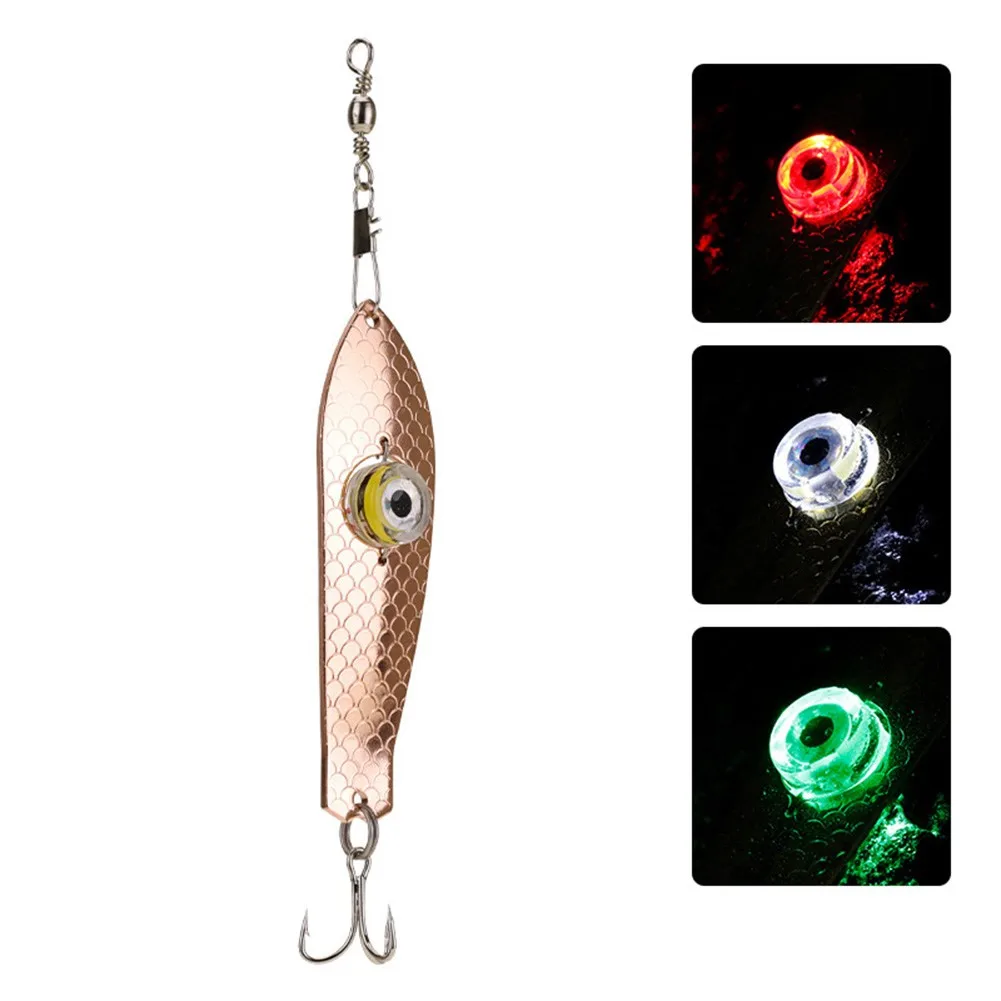 

Fish Lure Light LED Deep Drop Underwater Spoon Shape Fishing Squid Fish Lure Light Flashing Lamp Fishing Tackle Pesca Iscas