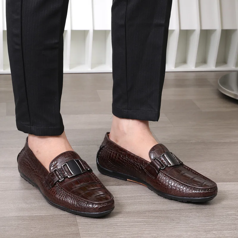 Аутентичные туфли из натуральной крокодиловой кожи под платье для бизнесменов