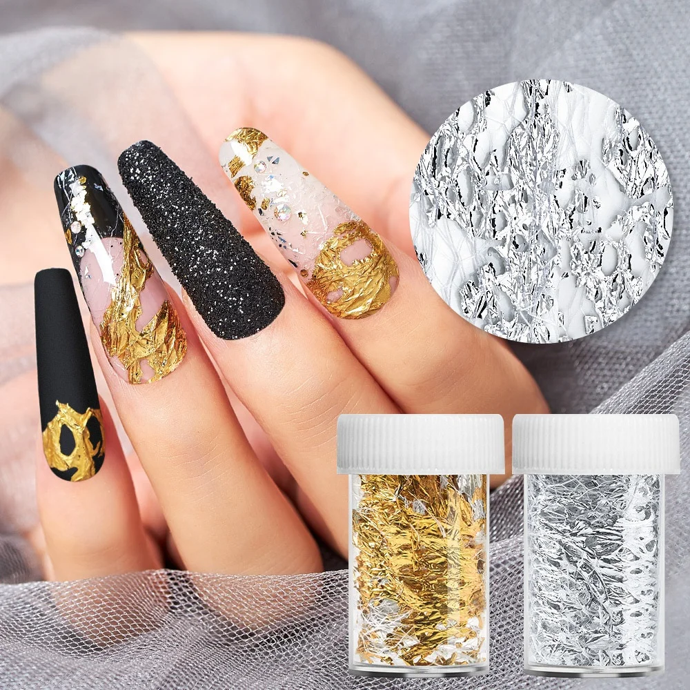 

Nail Art Gold Foil Nail Decoration