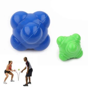 Шестигранный реакционный мяч силиконовый подвижный рефлекторный тренировочный мяч для занятий спортом и фитнесом