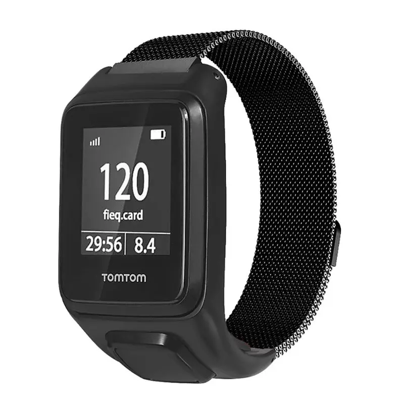 Нержавеющая сталь Магнитная Миланская замена ремешок для TomTom Runner 3 2/Гольфист 2 Смарт часы аксессуары