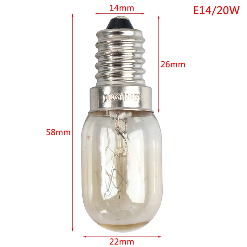

E14 10/20W High Temperature Resistant Microwave Oven Bulb Cooker Lamp Light Bulb