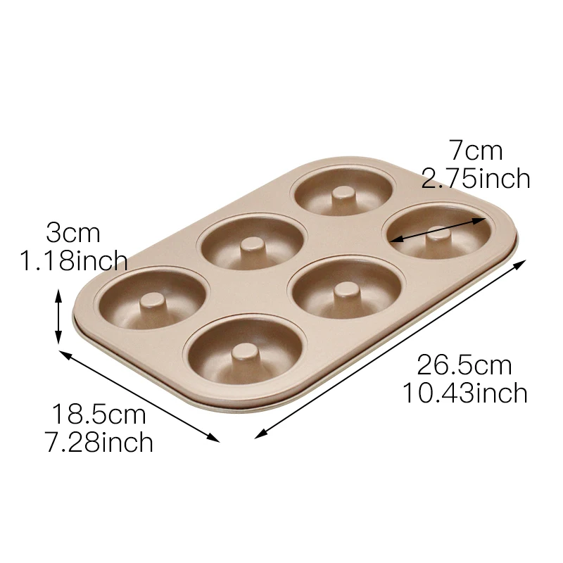 Антипригарные сковороды для выпечки 6 сеток из углеродистой стали форма пончиков