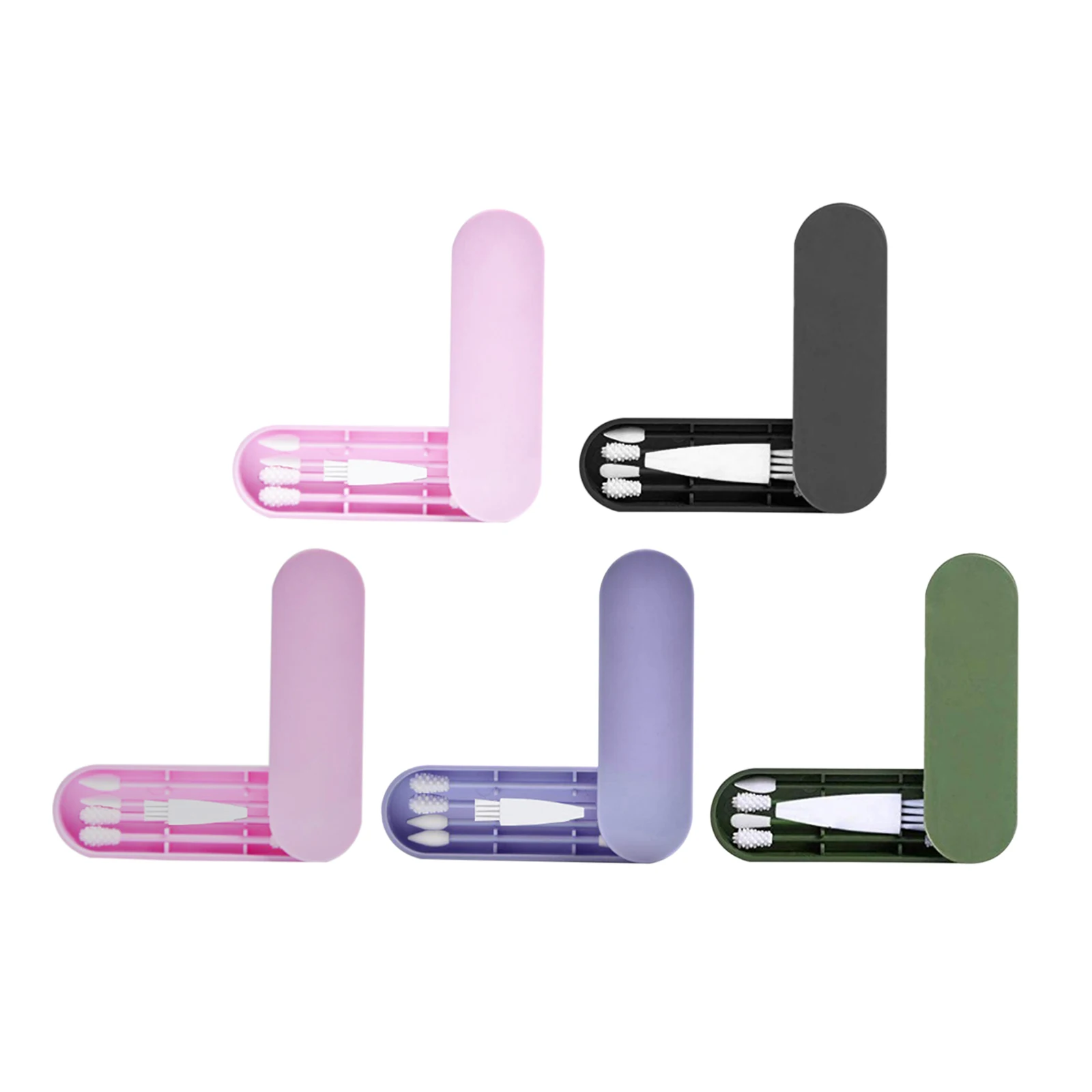 

4 ватных тампона + 1 коробка, многоразовые ватные тампоны, двухсторонние, для лица, ушей, для очистки, макияжа, Косметическое удаление, силикон...