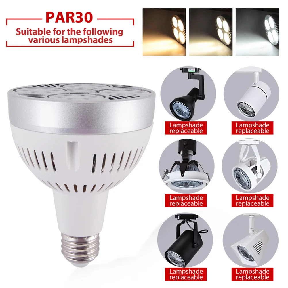 

1 Pcs LED Bulb Lamps E27 35W P30 Brightness LED Bulb Light Super Bright Spotlight LED Lamp Home Studio