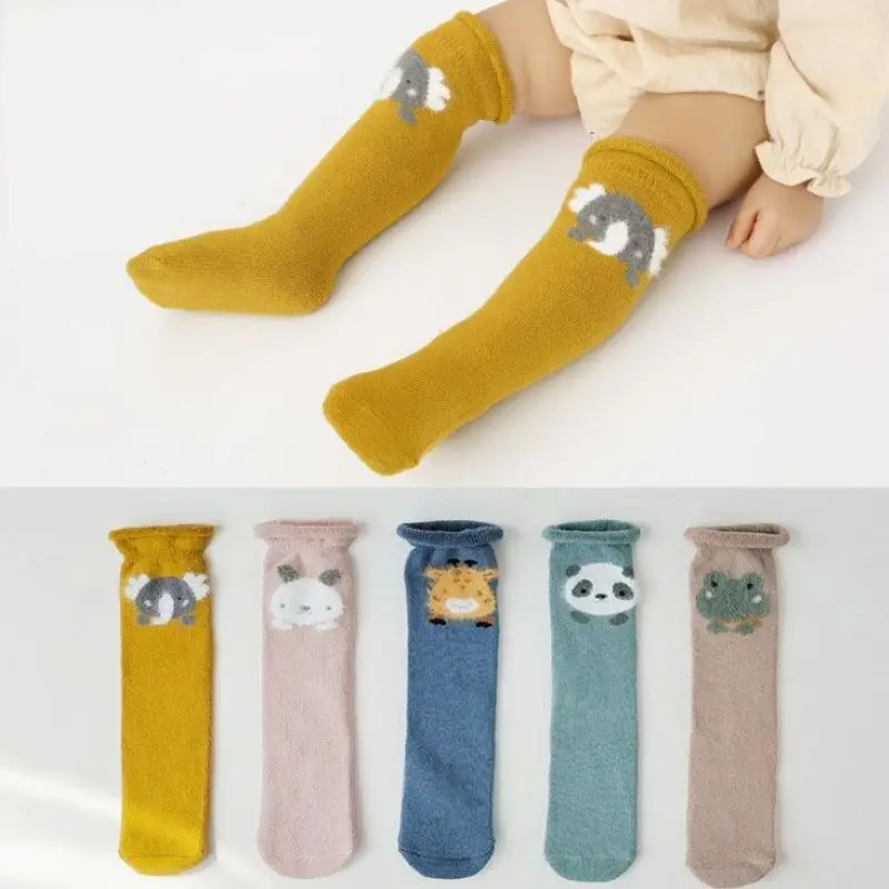 

0-8 years New Brand Baby Toddlers Socks Autumn Winter Children Girls Knee High Long Sock Cotton Boys Kids Long Socks