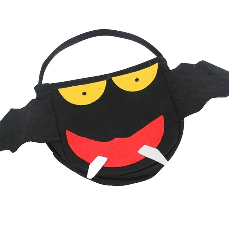 Мультяшная сумка для Хэллоуина Детские сумочки сладостей и конфет черная с