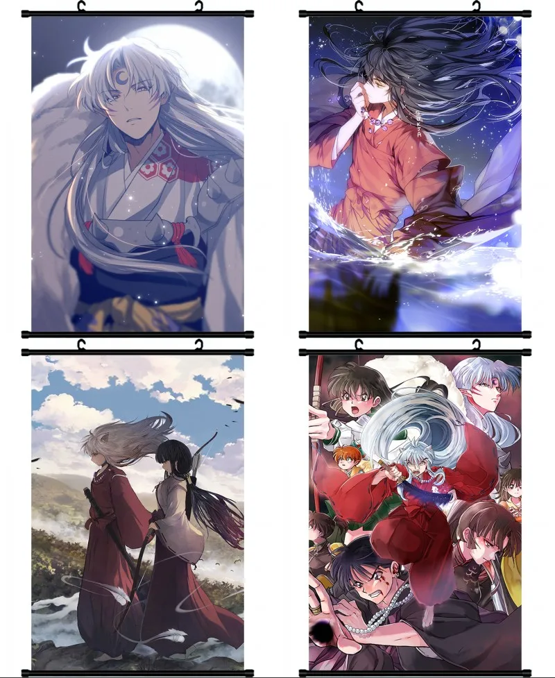 1 шт. японский мультфильм Inuyasha Аниме хигураси Кагоме печатный плакат прокрутка