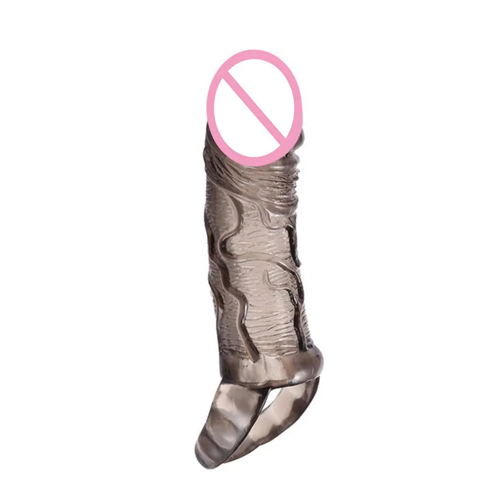Silicone Penis Enlargement Condoms Extension Sleeves For Adults Intimate Goods Reusable Condom Cock Rings drop shipping | Красота и