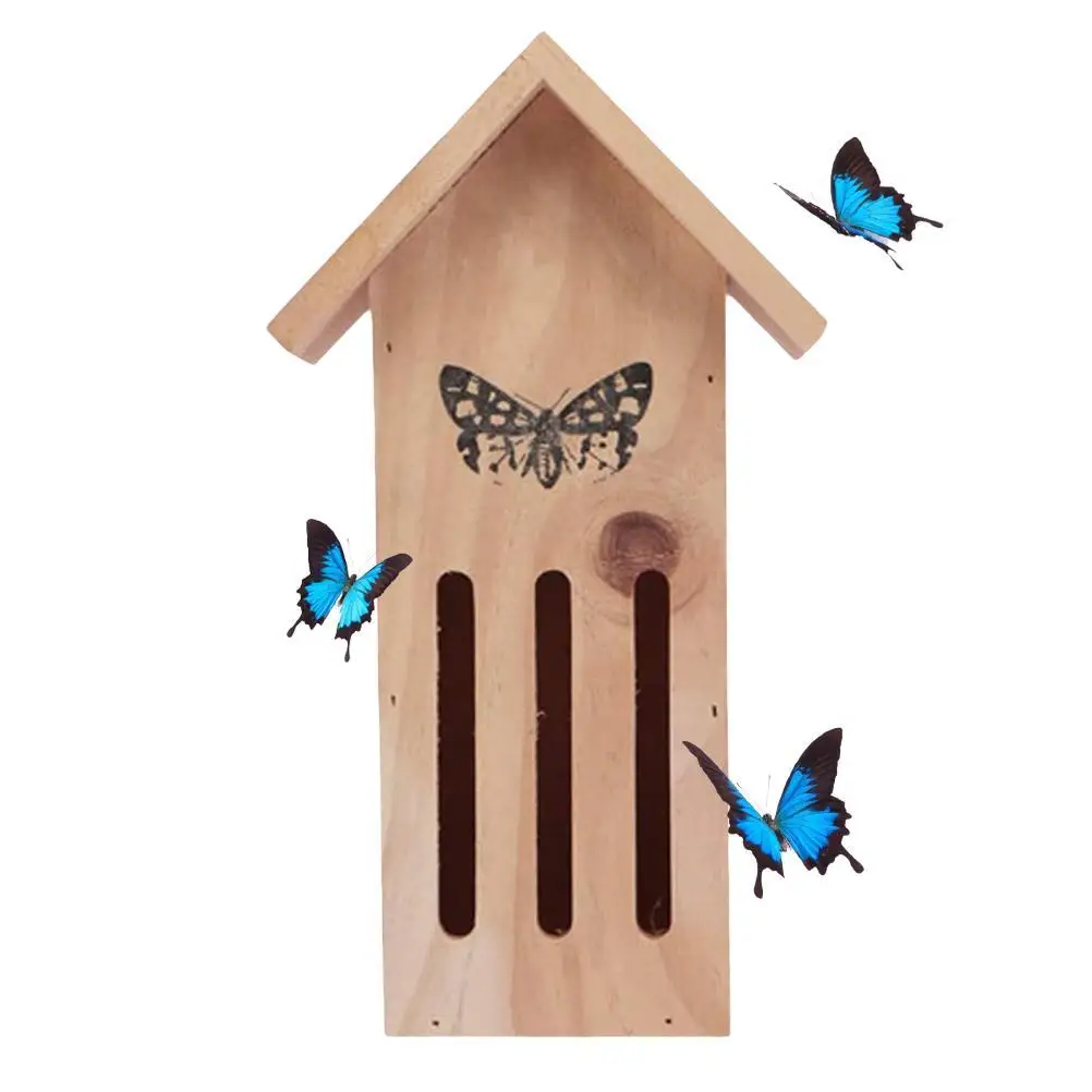 

High Quality Bug Room Insect House Wooden Bee Breeding Shelter Nests Box Durable House Butterfly Home Garden Decoration