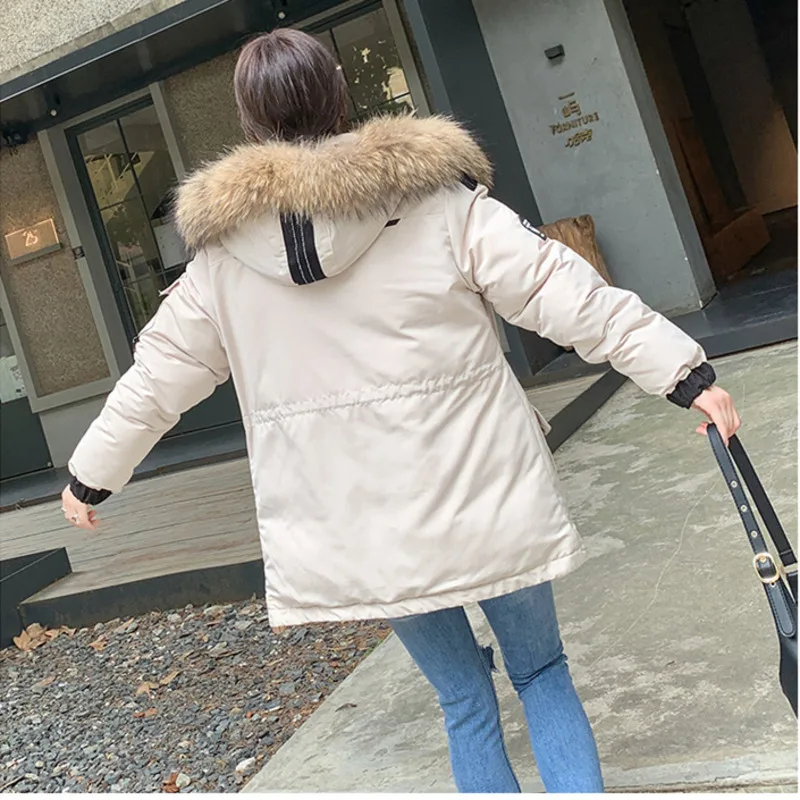 

2020 New Winter Women Parkas Fashion Hooded Fur Collar Windbreaker Winter Coat Ladies Thick Warm Couple Outwear M-XXXL Parka