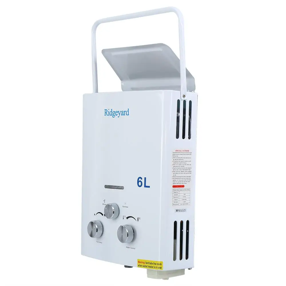 Доставка из ЕС! 6л портативный наружный душ LPG пропан без резервуара мгновенный