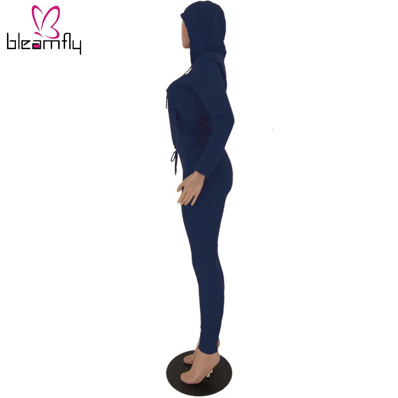 Красный женский спортивный костюм из двух частей осень 2019 толстовка с капюшоном