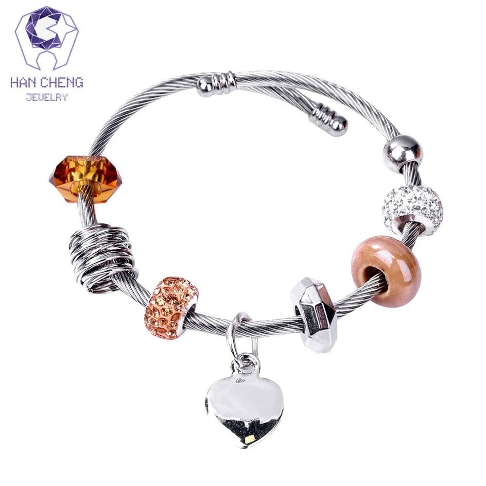 Браслет ручной работы HanCheng в стиле бохо браслет с подвесками форме сердца