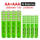 1,5 в AA + AAA перезаряжаемая батарея для фонариков игрушек часов 2100-3000 мАч AA батарея Щелочная AAA для mp3-плеера заменяемая никель-металлогидридная батарея