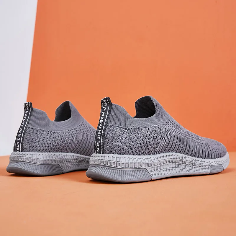 SALUDAS Men Sport Shoes Lightweight Running Shoes Fashion Athletic Casual Shoes Breathable Walking Knit Slip On Sneakers